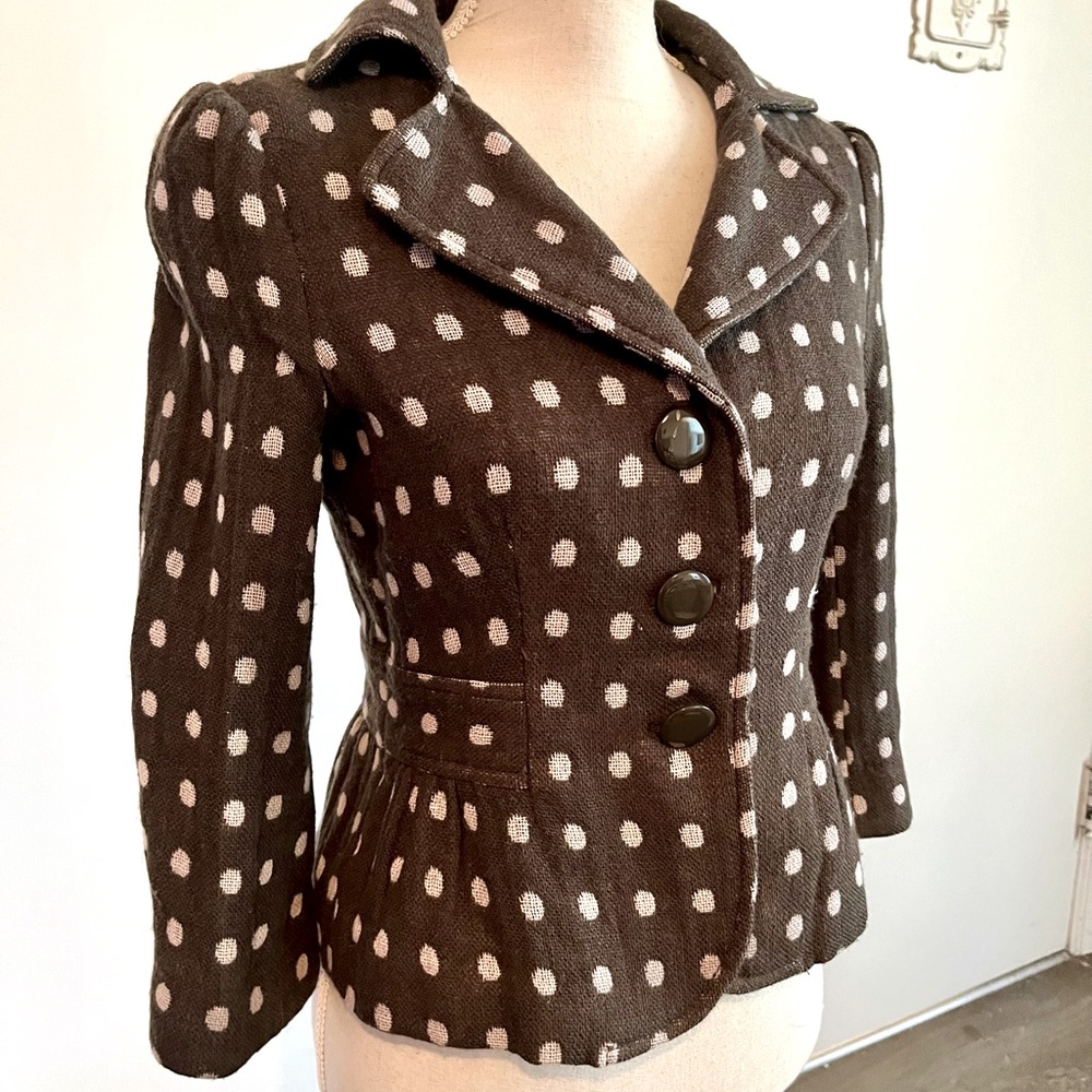 Tulle Anthropologie Gorgeous fitted knit blazer jacket S